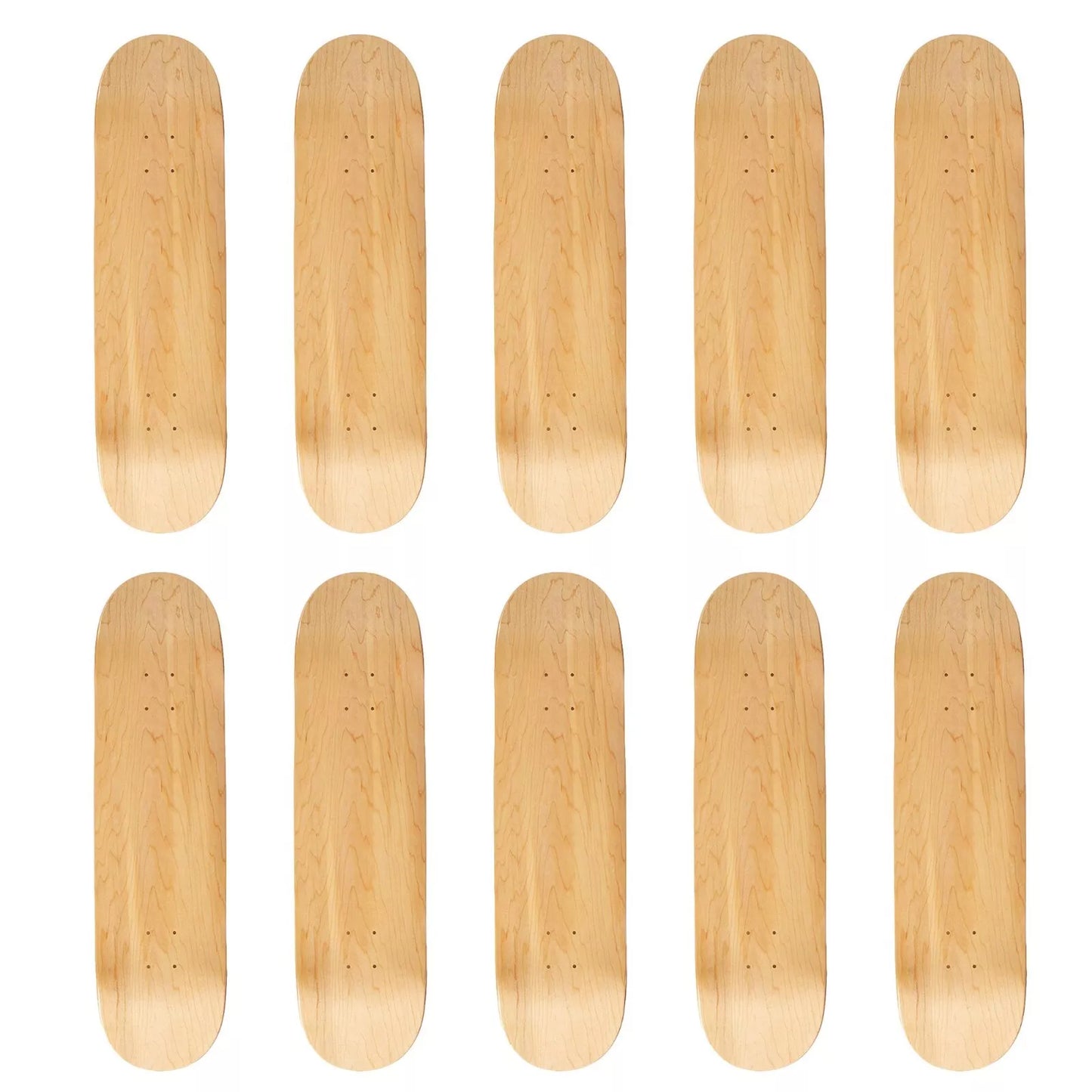 10 Pro Blank Skateboard Deck - Stained Natural