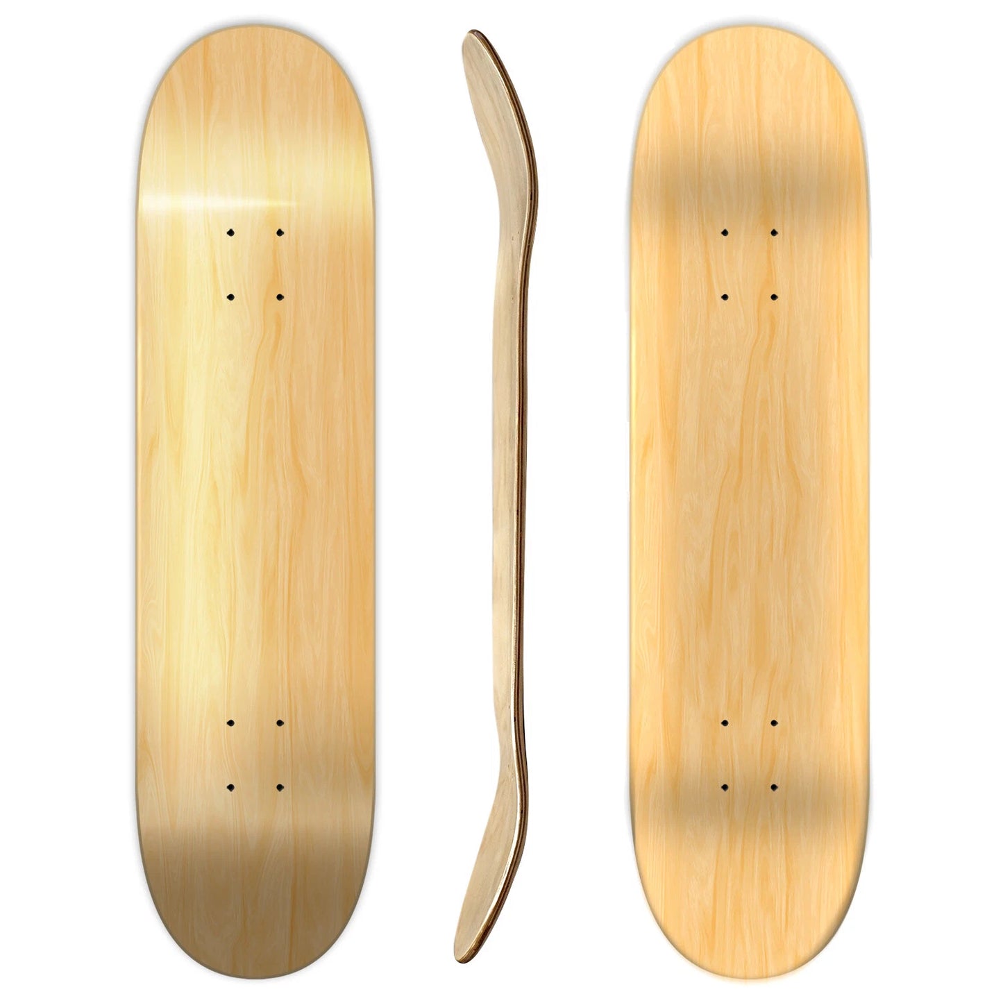 Pro Blank Skateboard Deck - Woodie Natural