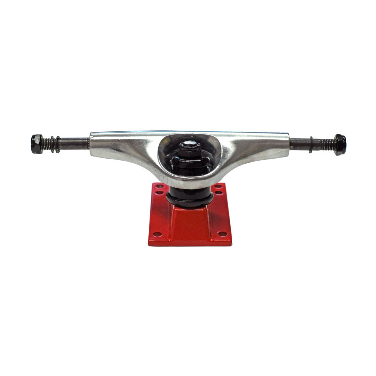 125mm / 5" Skateboard Trucks - Chrome / Red (Pair of 2)