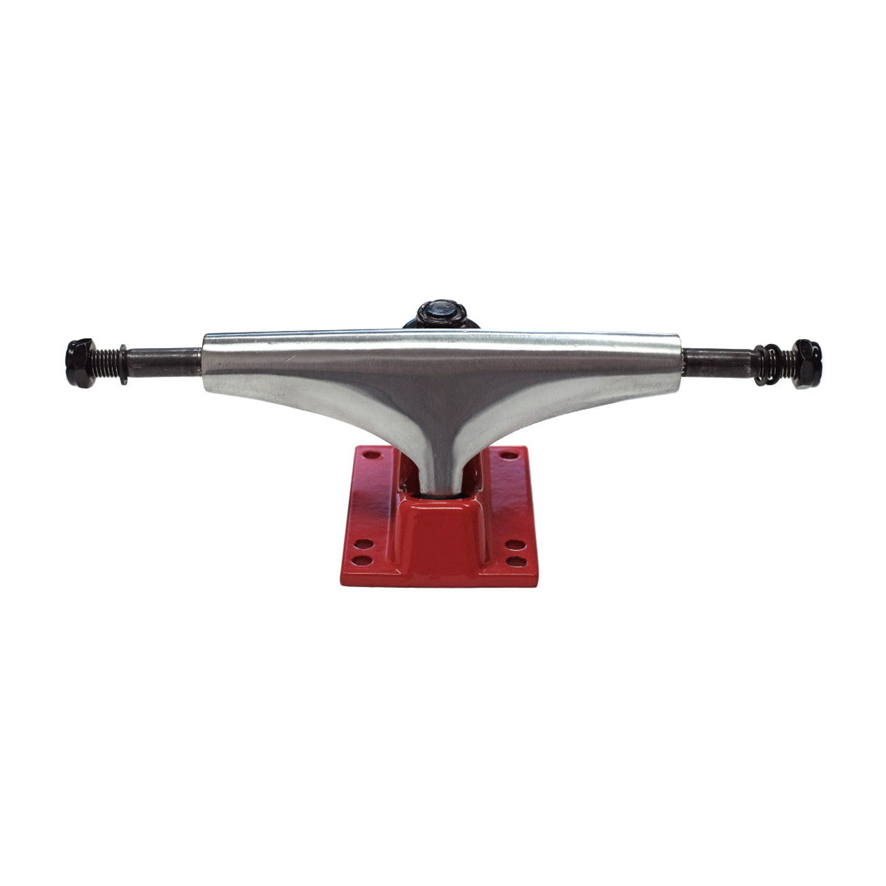 125mm / 5" Skateboard Trucks - Chrome / Red (Pair of 2)