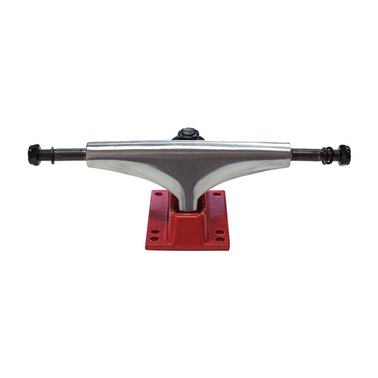 125mm / 5" Skateboard Trucks - Chrome / Red (Pair of 2)