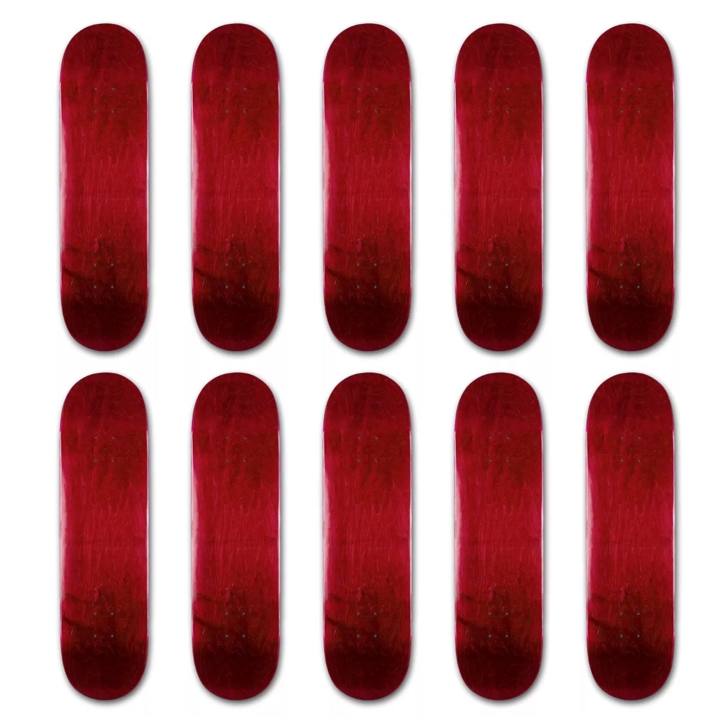10 Pro Blank Skateboard Deck - Stained Red