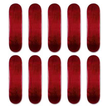 10 Pro Blank Skateboard Deck - Stained Red
