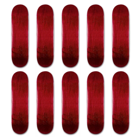 10 Pro Blank Skateboard Deck - Stained Red