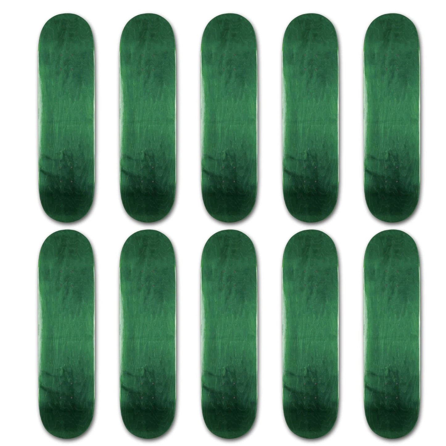10 Pro Blank Skateboard Deck - Stained Green